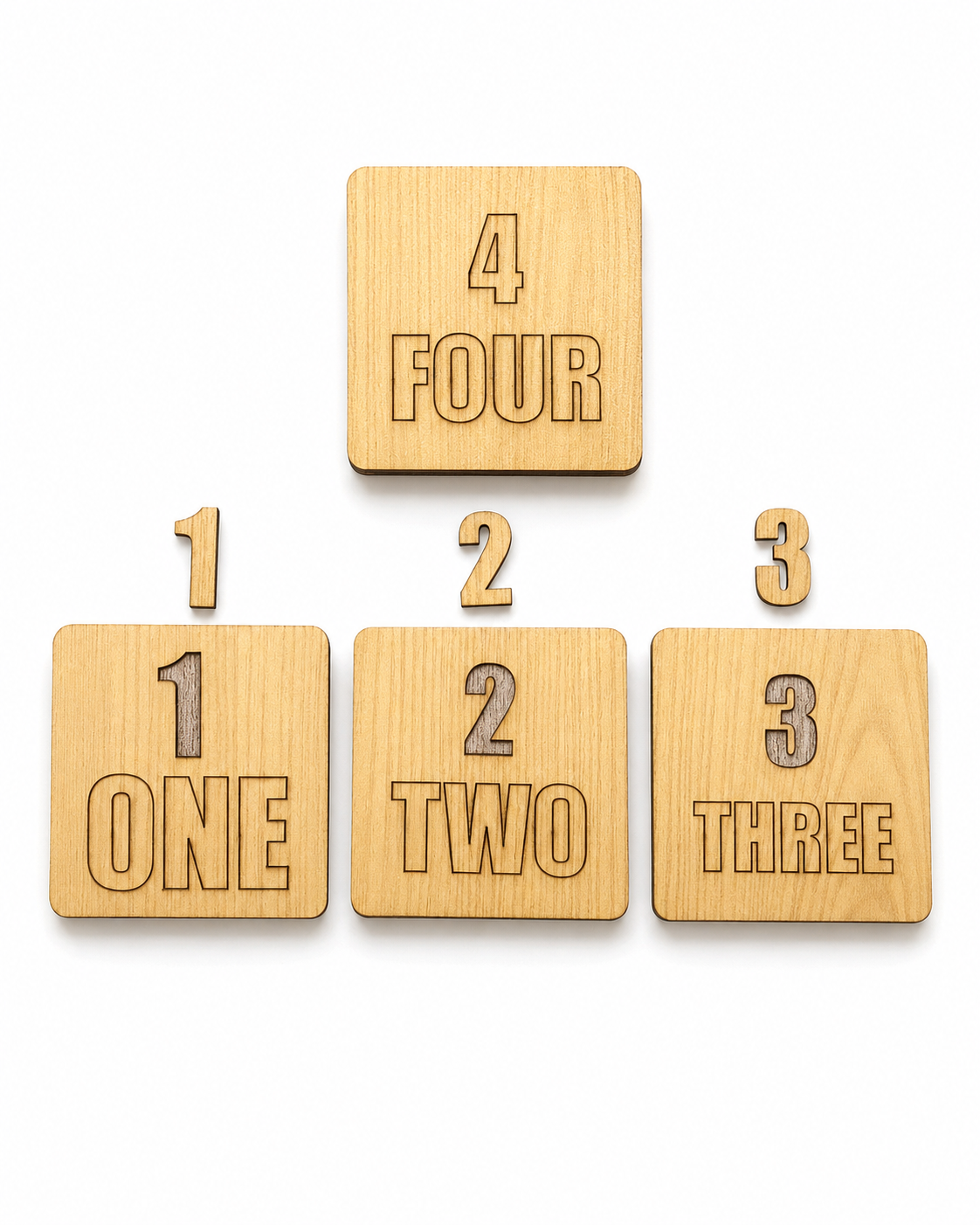 1-10 counting stencils with puzzles