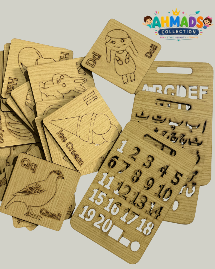 A - Z Alphabets Stencils with Puzzles